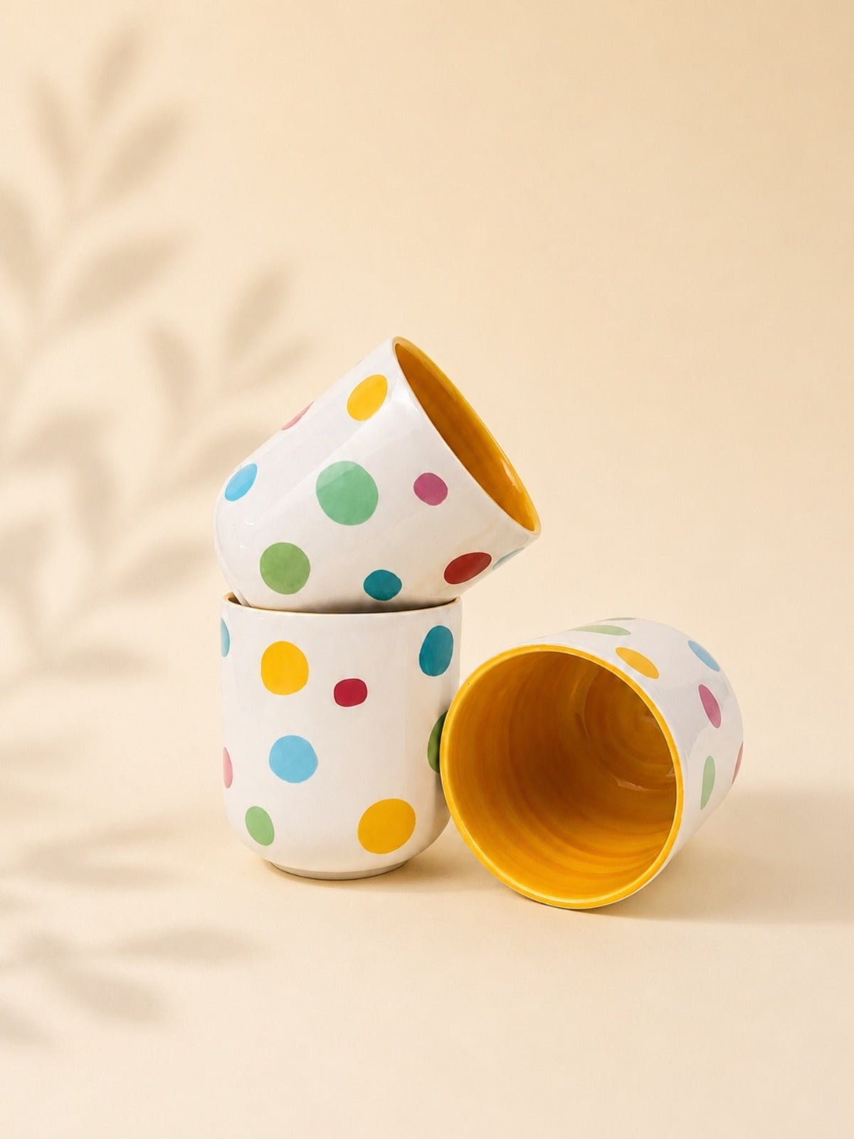 Cafe Joy Collection- Dots Kulpsuz Amerikano Kahve Fincanı (Seramik)