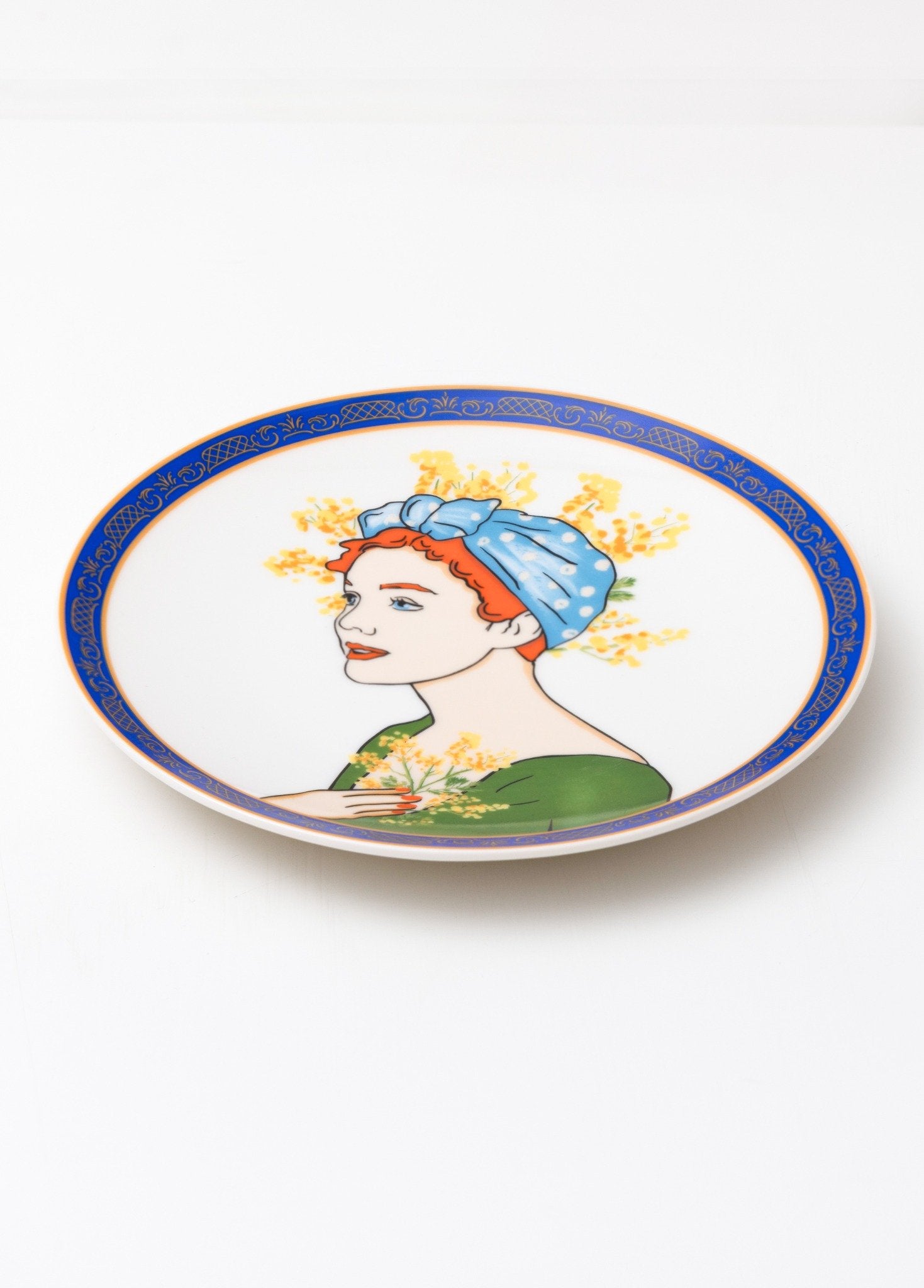 Lady Mimosa Porselen Pasta Tabağı