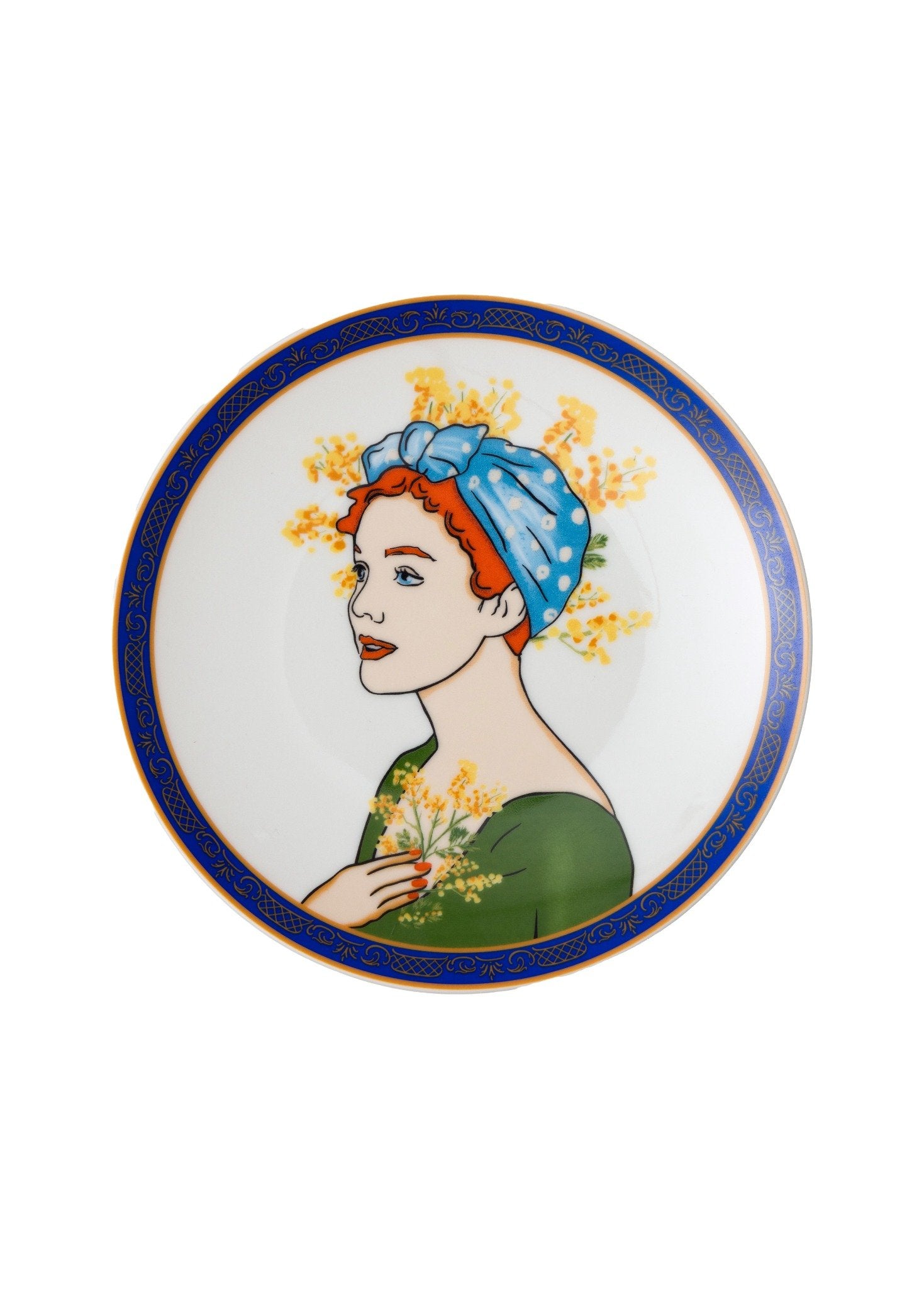 Lady Mimosa Porselen Pasta Tabağı