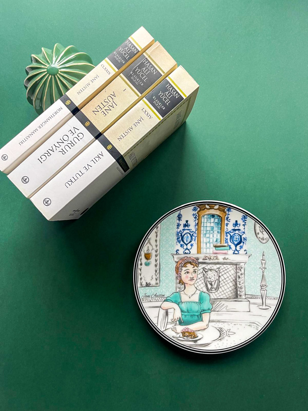 Jane Austen Porselen Pasta Tabağı