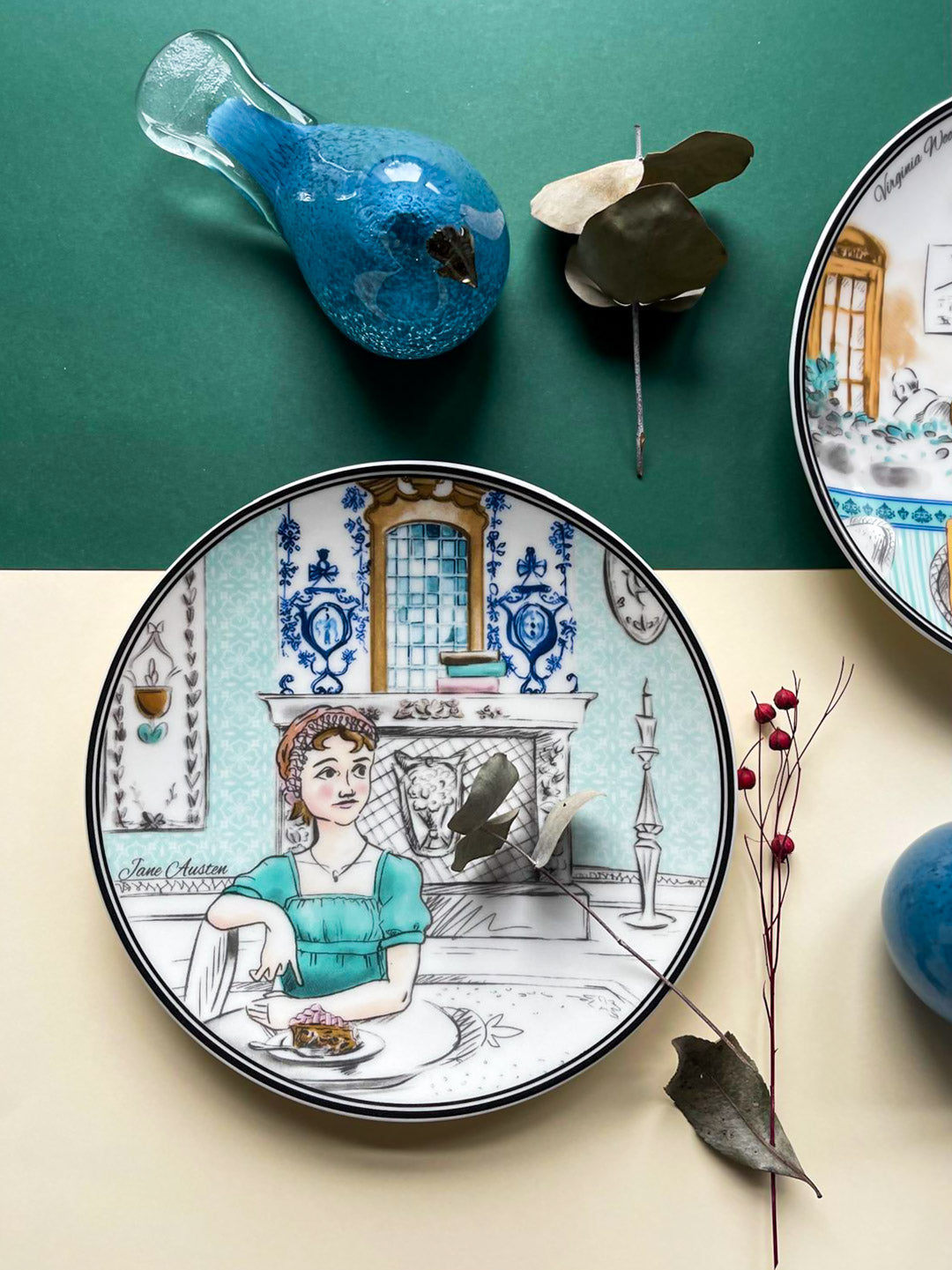 Jane Austen Porselen Pasta Tabağı