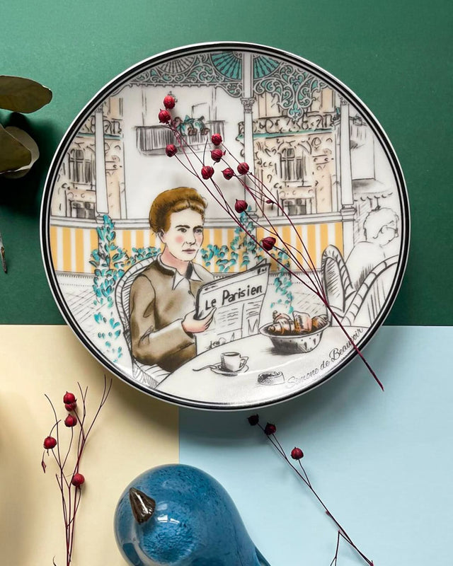 Simone de Beauvoir Porselen Pasta Tabağı
