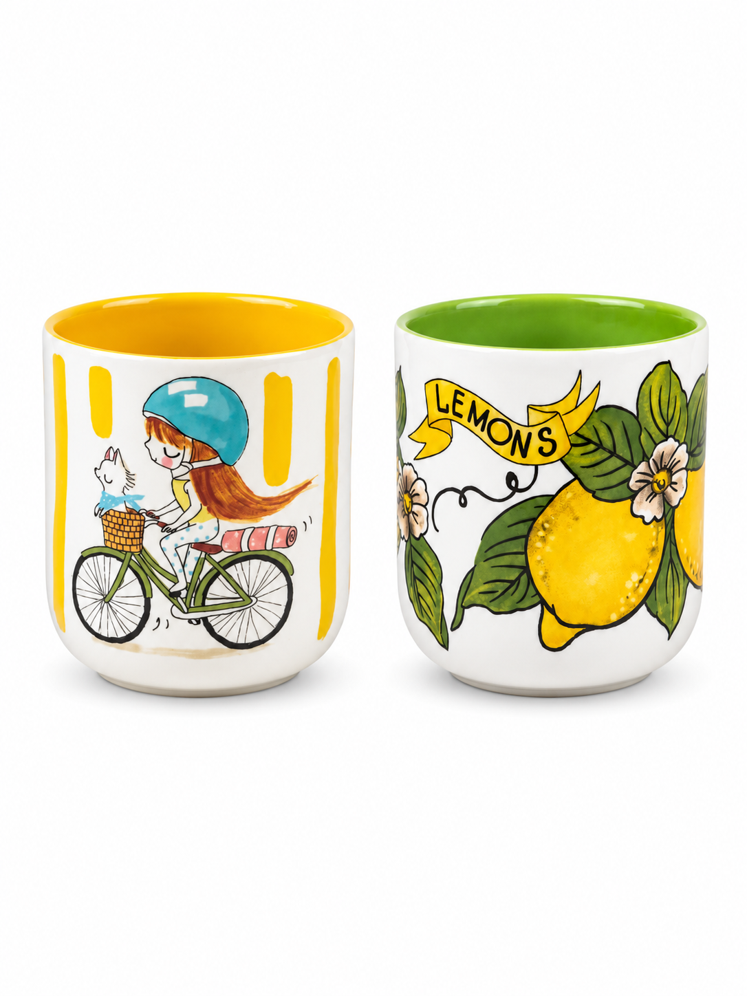 Breeze & Amalfi Citrus 2'li Kulpsuz Seramik Fincan Bundle