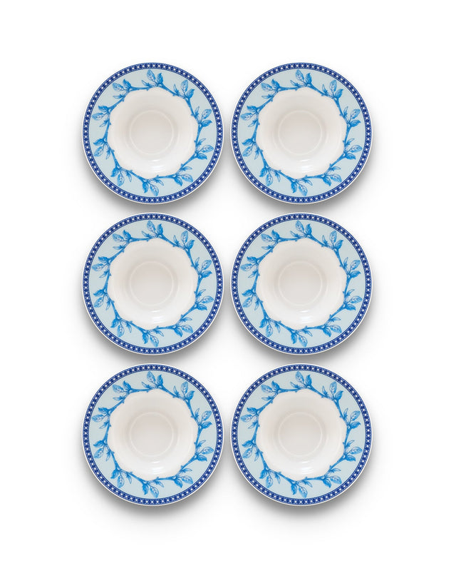 Royal Blue Porselen Çay Tabağı (Altılı Set)