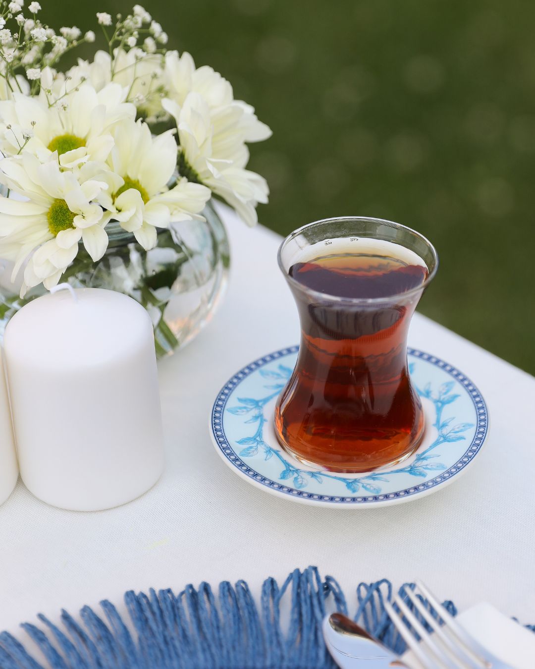 Royal Blue Porselen Çay Tabağı (Altılı Set)