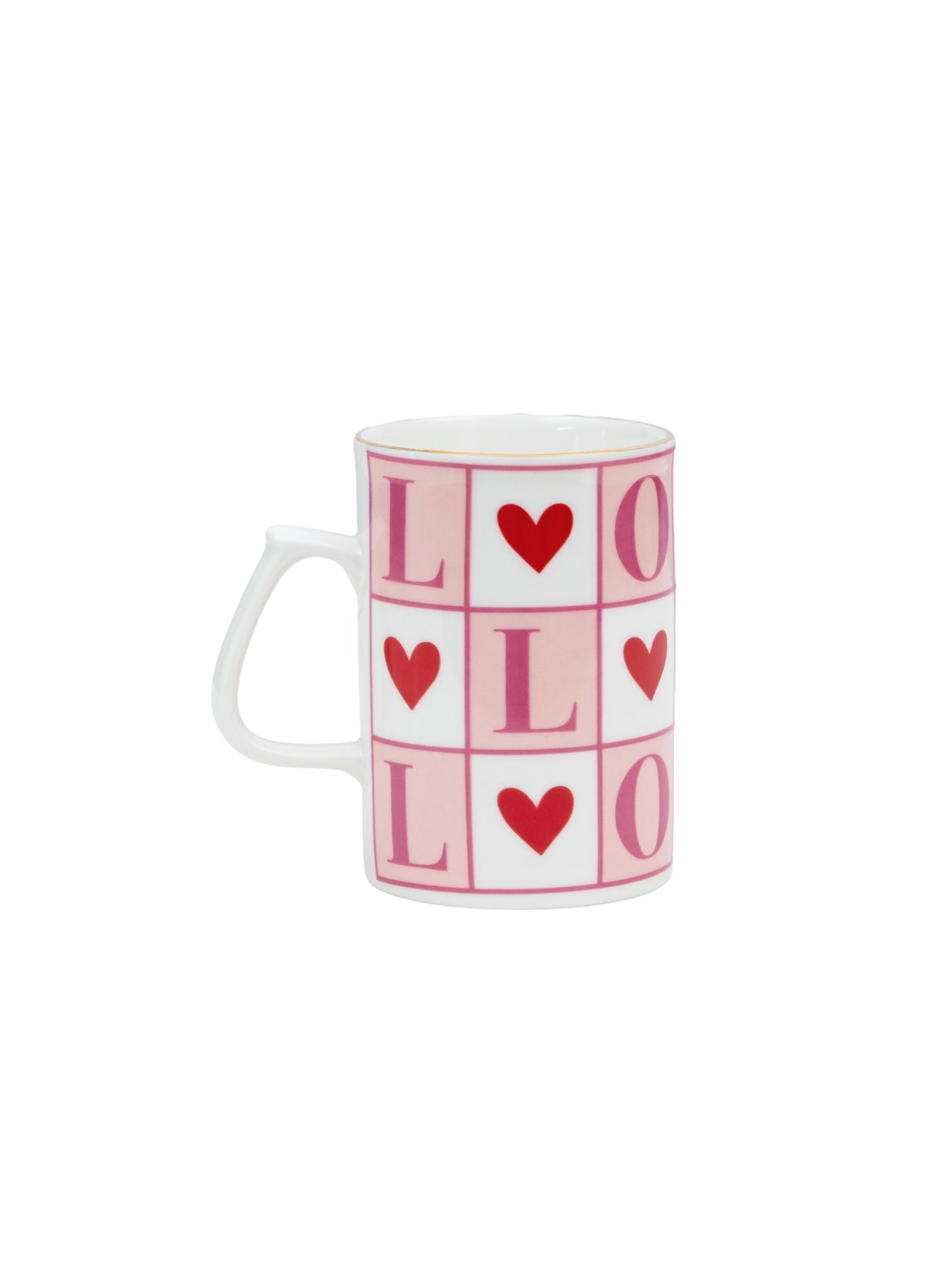 Amour Pembe Porselen Kupa