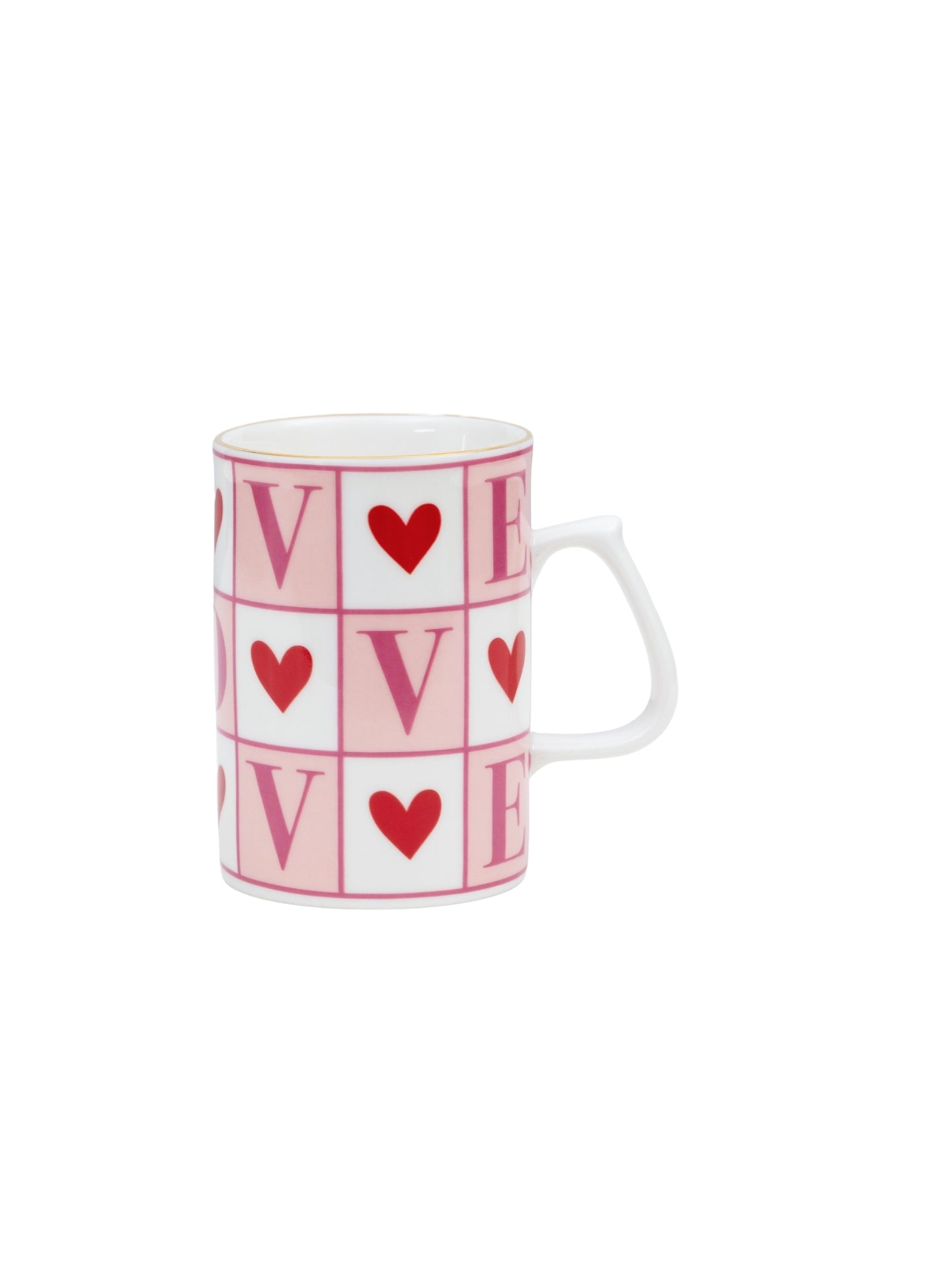 Amour Pembe Porselen Kupa