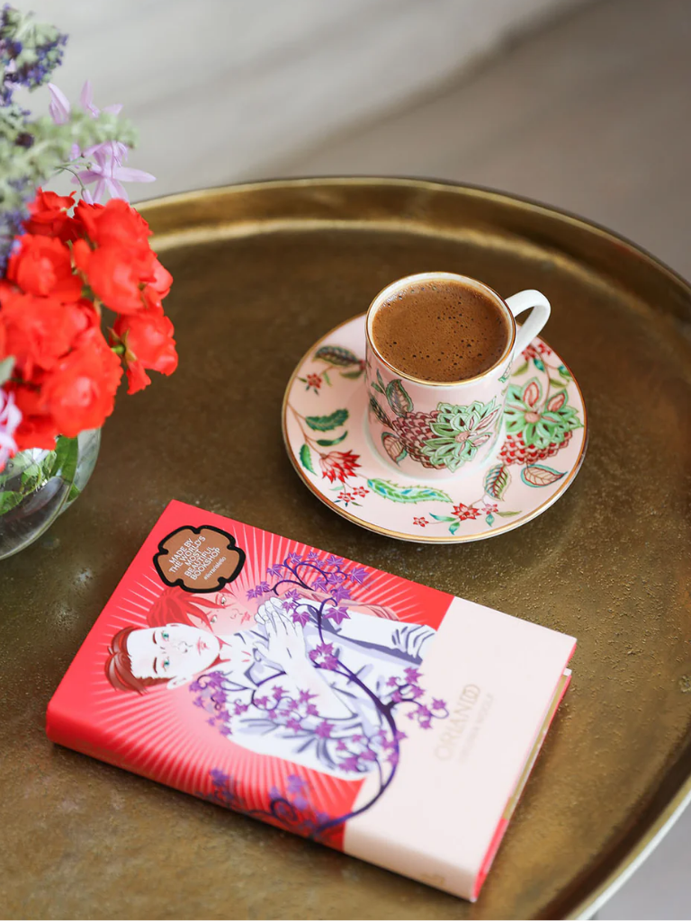 Flora Pembe Porselen Kahve Fincanı (2'li Set)
