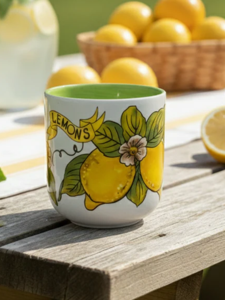 Amalfi Citrus Kulpsuz Kahve Fincanı (Seramik)
