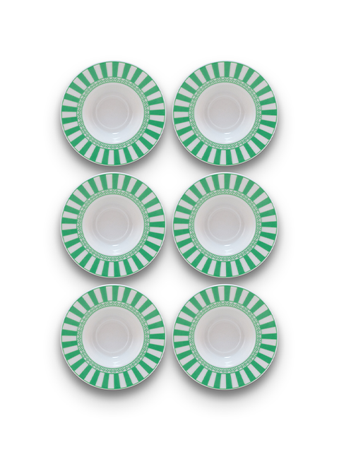 Mint Garden Tea Plate (Set of Six)