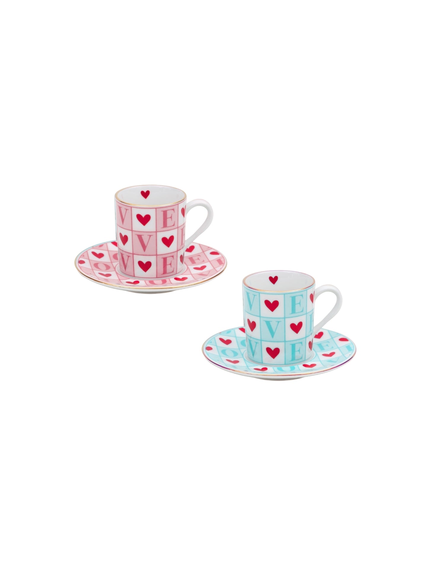 Amour Couple Porselen Kahve Fincanı (2'li Set)