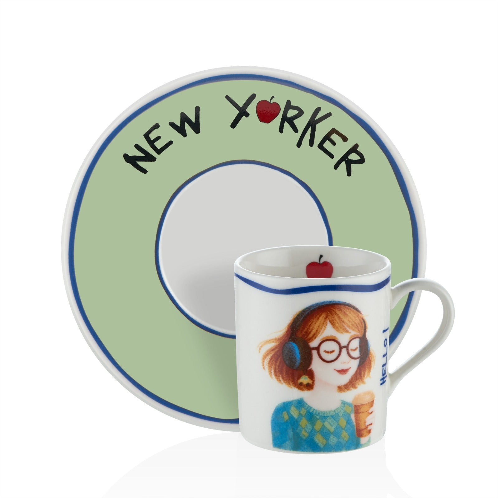 New Yorker Özel Kutulu 2'li Porselen Kahve Fincan Seti
