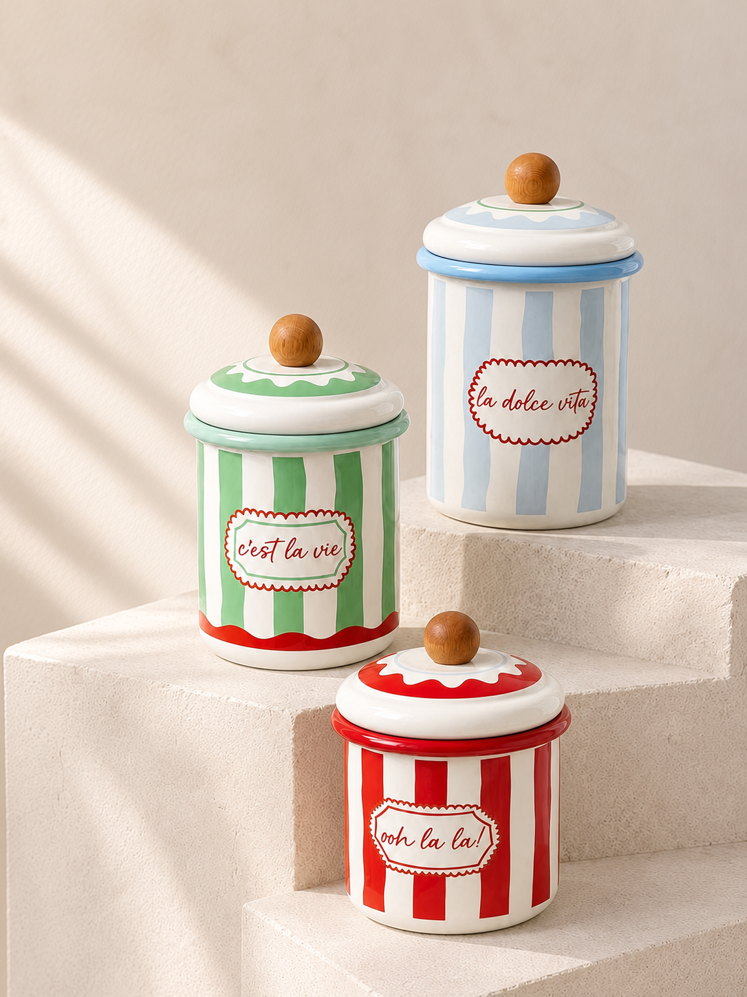 Riviera Collection Emaye 3'lü Saklama Kabı