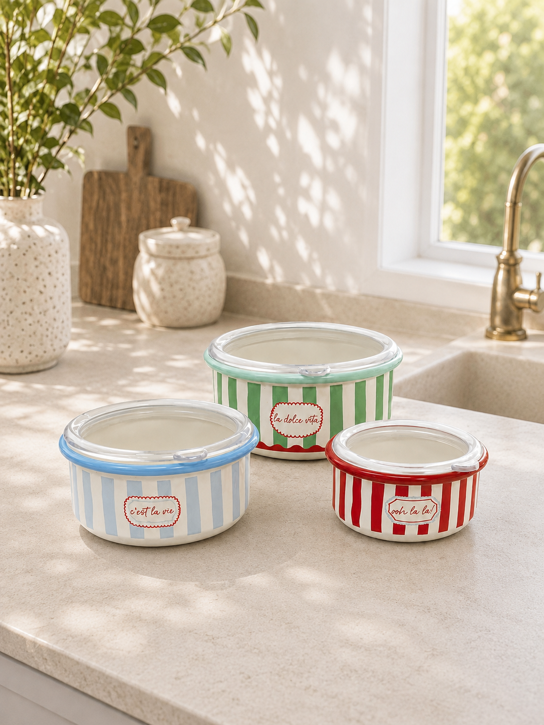 Riviera Collection Emaye 3'lü Saklama Kabı