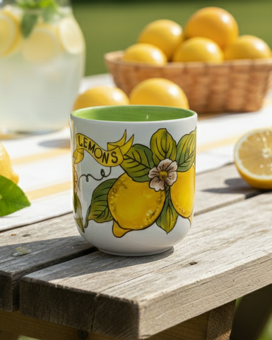 Amalfi Citrus Kulpsuz Seramik Kahve Fincanı