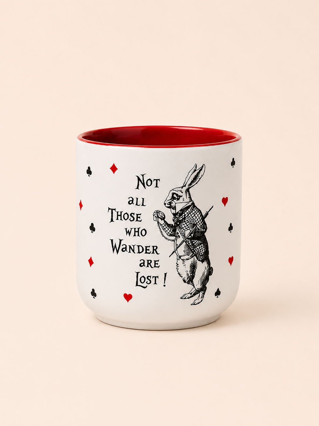Alice in Wonderland Kulpsuz Seramik Kupa (Tavşan)