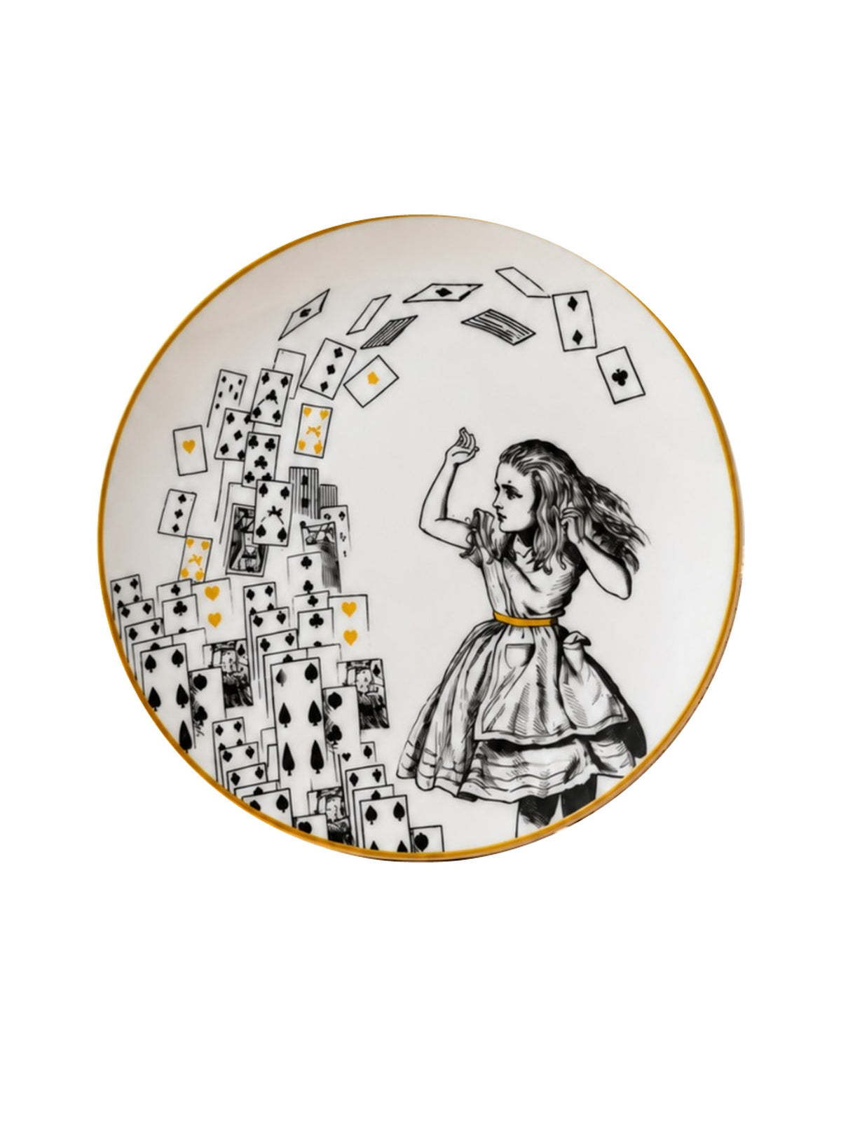 Alice Kart Destesi Porselen Pasta Tabağı