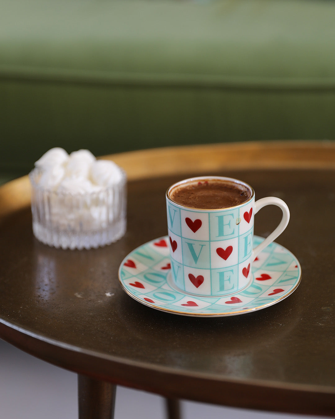 Amore (Green) Coffee Cup (Set of 2)