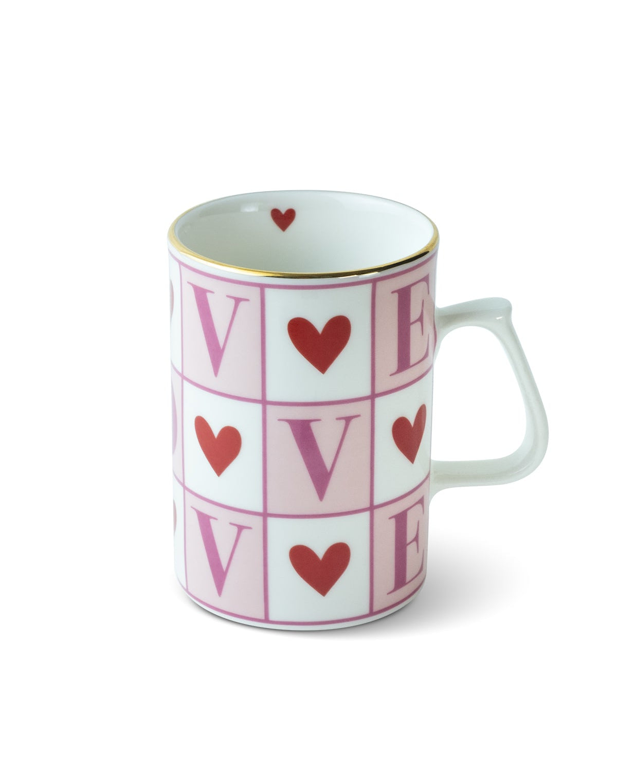 Amour Pembe Porselen Kupa