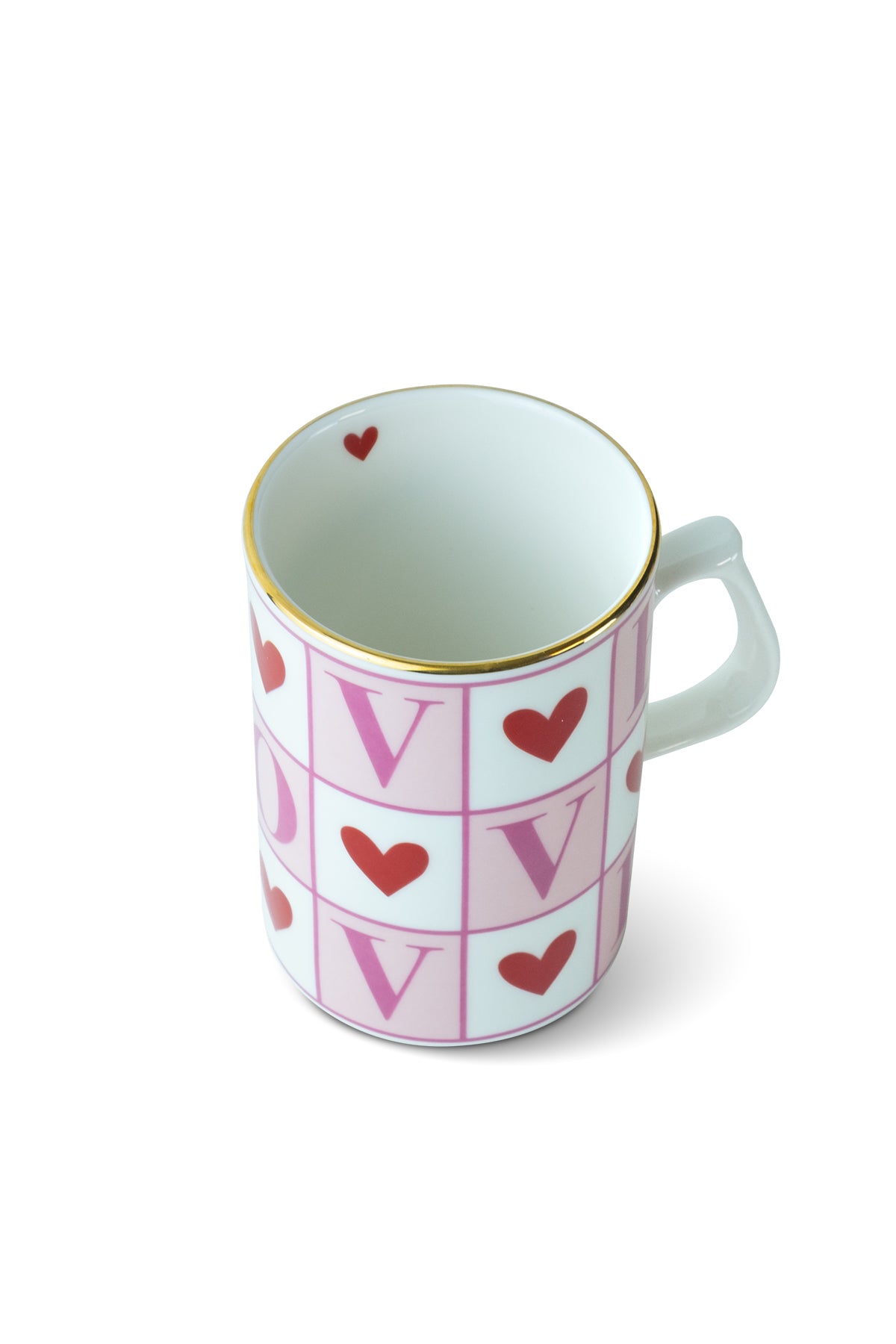 Amour Pembe Porselen Kupa