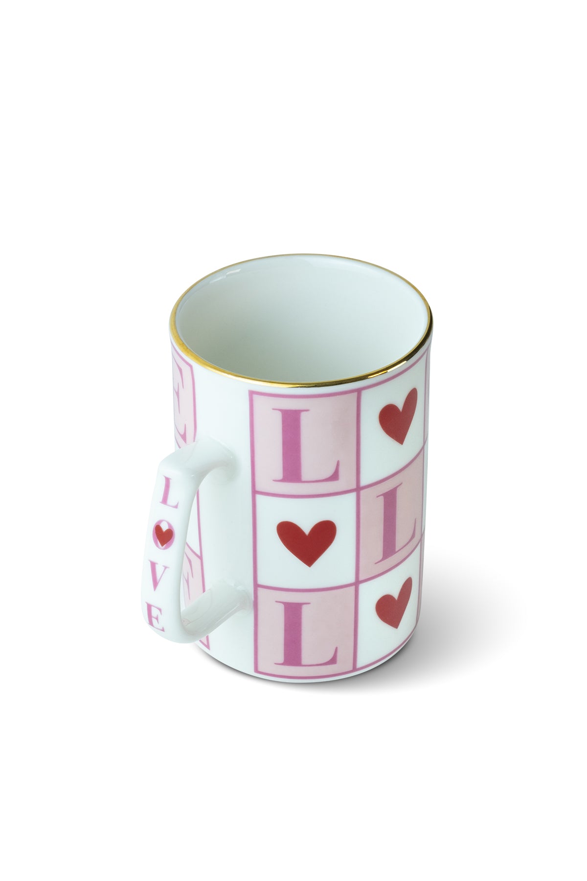 Amour Pembe Porselen Kupa