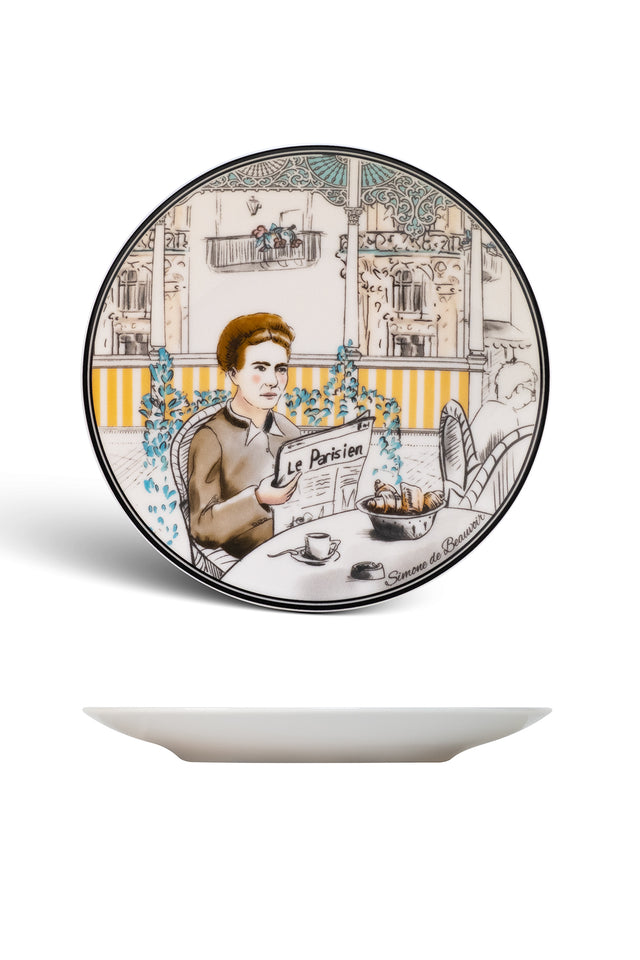 Simone de Beauvoir Porselen Pasta Tabağı