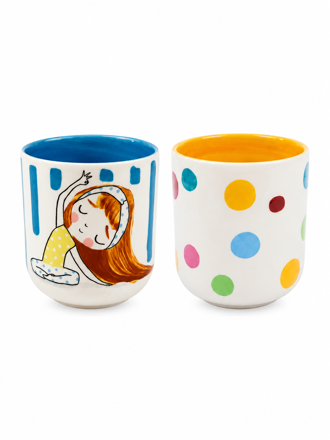 Zest & Dots 2'li Kulpsuz Seramik Fincan Bundle